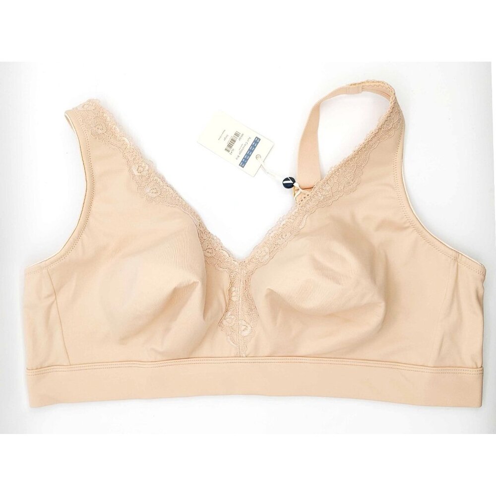 AISILIN Women's Bra 48C Full Coverage Bra Lace W636F Beige NWT